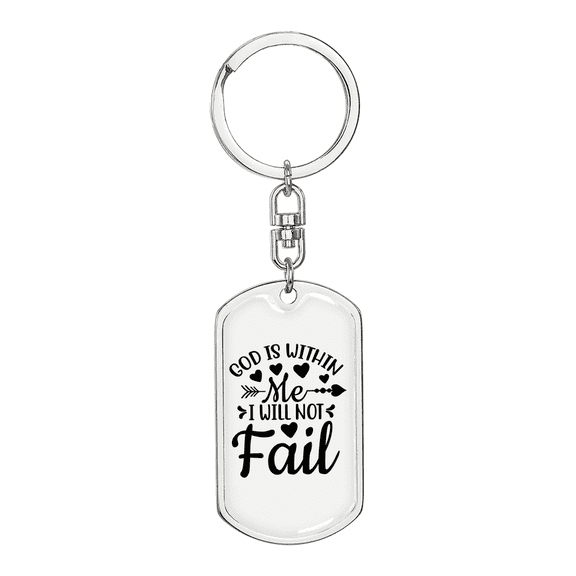 Will Not Fail Stainless Steel or 18k Gold Premium Swivel Dog Tag Keychain