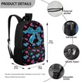 thumbnail image 3 of Aplkyhs Rugby Blue Bow Kids Backpack Set of 4 with Lunch Bag Pen Bag Set Bottle Sleeve for Girls Boys Multifunctional Pencil Case Suitable for Elementary Middle School High, 3 of 7