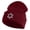 Maroon, variant on Large Silver Star of David Iron on Patched 12 Inch Long Knitted Beanie - Black OSFM