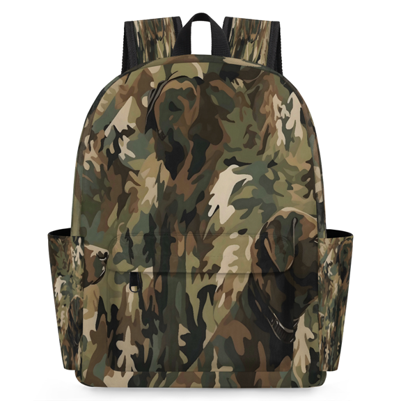 Jiaoprinted Camouflage Dog Backpack for Adults, Breathable Adjustable Strap Casual Daypack, Lightweight Dog Work Laptop Backpack