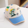 thumbnail image 2 of ZHOGXU Kids Baseball Cap Dinosaur Letter Print Mesh Sun Protection Hat For Boys Girls Outdoor Sports Summer Breathable Adjustable Snapback,White,One Size, 2 of 6