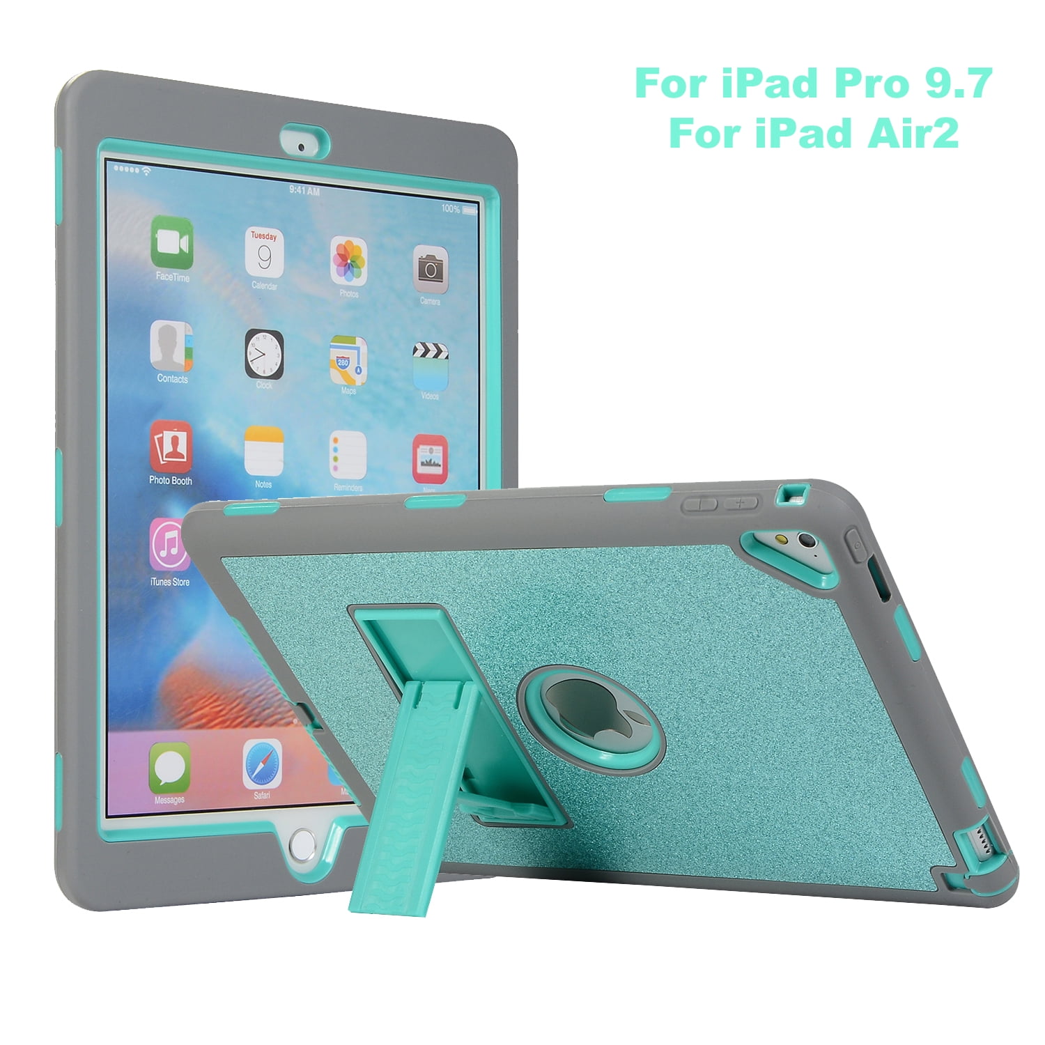 Ipad Air 2 Case Ipad Pro 9 7 Inch Case Allytech 3 Layers Glitter Back Cover Silicone Rugged Corner Protective Shockproof Kickstand Kids Friendly Case Cover For Apple Ipad Air Pro 9 7 Mint Gray Ipad Air 2 Case Ipad Pro 9 7 Inch Case Allytech 3 Layers Glitter Back Cover Silicone Rugged Corner Protective Shockproof Kickstand Kids Friendly Case Cover For Apple Ipad Air Pro 9 7 Mint Gray