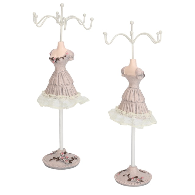 Jewelry Display Stand Model Dress Earring Necklace Ring Jewelry Holder, Mannequin Stand Hanging Jewelry Tower Rack for Girls Women, Jewelry Display Organizer