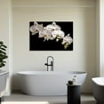 thumbnail image 4 of Flower Canvas Art Flower Picture Bathroom Wall Decor Fraemd Floral Painting Vintage Artwork for Living Room Office Home Decoration Gallery Wrapped Ready to Hang(Flower-3,12.00"x18.00"), 4 of 6
