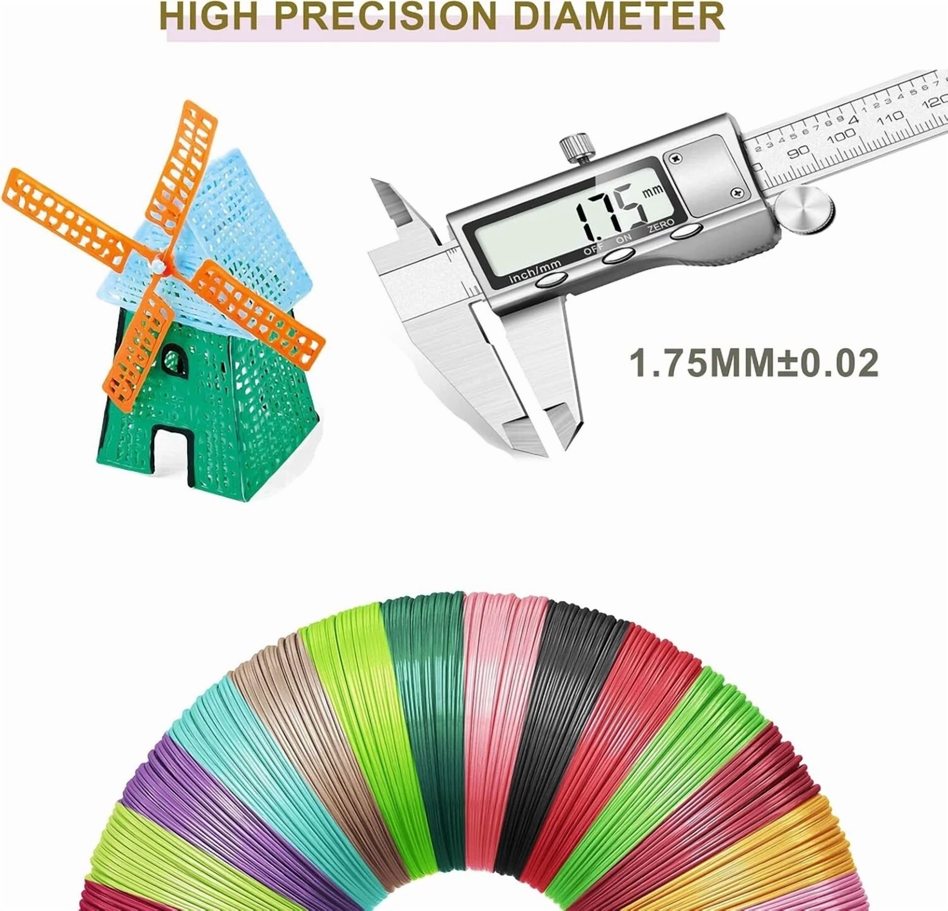 BUTTERFLY- 3D Pen Filament Refills, Random 15 Colors 1.75Mm Pla 3D Pencil Printing Threads,
