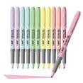 BIC Brite Liner Grip Pastel Highlighter Set, Assorted Pastel Colors, Rubber Grip, 12 Count