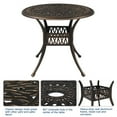 thumbnail image 5 of Hassch 90*90*75cm Round Top Courtyard Cast Aluminum Table, Bronze, 5 of 10