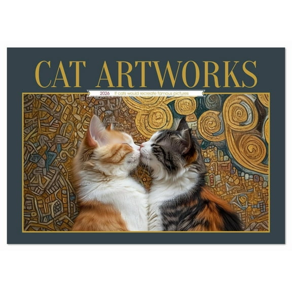 Cat artworks (Monthly Wall Calendar 2026 11.7 x 16.5 (open)), CALVENDO 14 Month Calendar