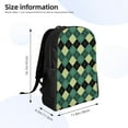 thumbnail image 4 of Fotbe Green Squares Travel Laptop Backpack, Business Slim Sturdy Laptops Backpack, Water Resistant College School Computer Bag Gift for Men & Women Fits 15.6 Inch Notebook, 4 of 8