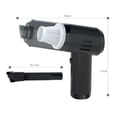thumbnail image 2 of Handheld Wireless Car Vacuum with 6KPA Strong Suction, Portable Mini Desk Vacuum Cleaner - black, 2 of 5