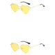 thumbnail image 1 of Gafas de sol Sonducket en forma de corazón PVC amarillo 2Conjunto, 1 of 6