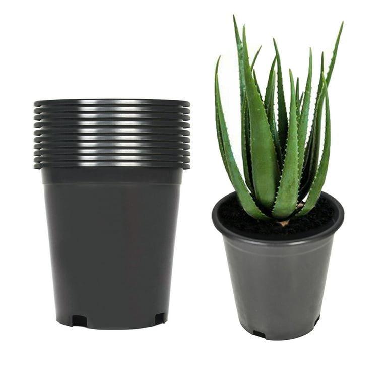 netuera 10-Pack 1 Gallon Premium Black Nursery Pot Plant Container Garden Planter  Pots - Walmart.com