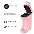 thumbnail image 6 of Slim Single Serve Coffee Maker for K Pods, One Cup Coffee Maker Fits 7.3" Travel Mugs, Coffee Machine with 6 to 12oz Brew Sizes, Salmon Pink, 6 of 6