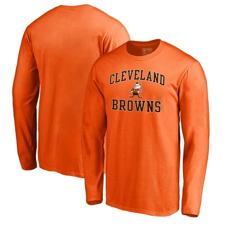 - Cleveland Browns NFL Pro Line by Fanatics Branded Vintage Collection Victory Arch Big & Tall Long Sleeve T-Shirt - Orange