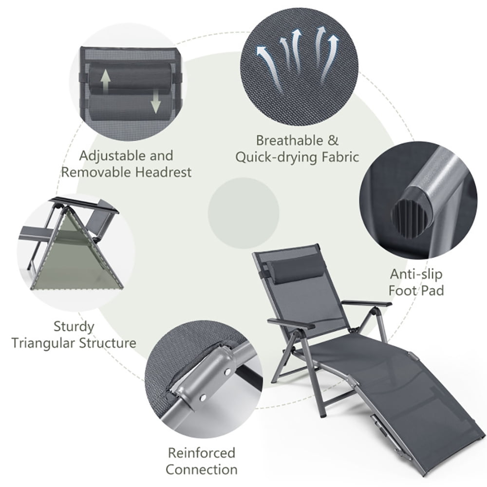 Aimee Lii Outdoor Aluminum Chaise Lounge Chair with Quick-Drying Fabric, Patio Loungers Aimee Lii Outdoor Aluminum Chaise Lounge Chair with Quick-Drying Fabric, Patio Loungers