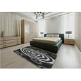 thumbnail image 4 of Ahgly Company Indoor Square Patterned Charcoal Black Area Rugs, 5' Square, 4 of 6