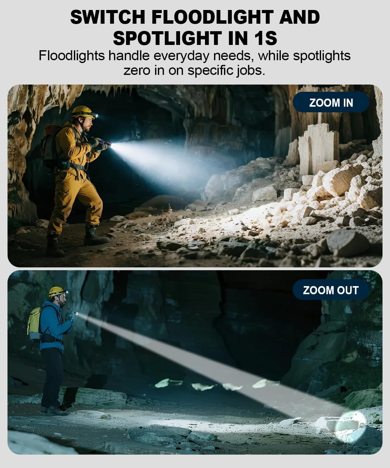 USB C Rechargeable Flashlight 1000 Lumens, 3 Pack Zoomable LED Flashlights with 5 Modes, 12H Runtime, for Home Emergency, Camping, Hiking, Car Repair