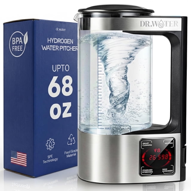Jarra de agua hidrogenada Dr.Water 2 L libre de BPA, SPE/PEM