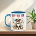 thumbnail image 3 of Happy New Year with Miniature American Shepherd Fireworks Holiday Xmas Winter 2025 11oz Accent Two-tone Mug MAS Dog Lover Gifts Coffee Tea Cup - 00025, 3 of 5