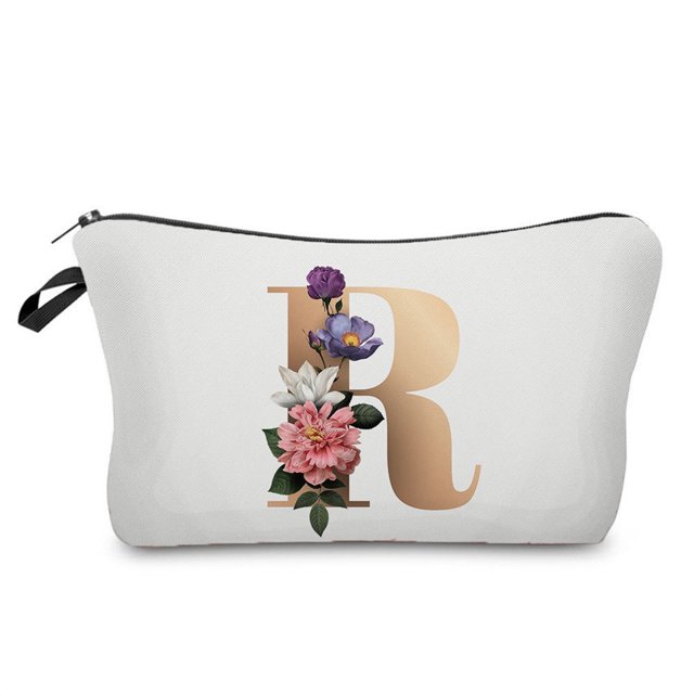 Bilqis Sac Cosmétique Portable pour Femmes avec Impression Numérique Dorée