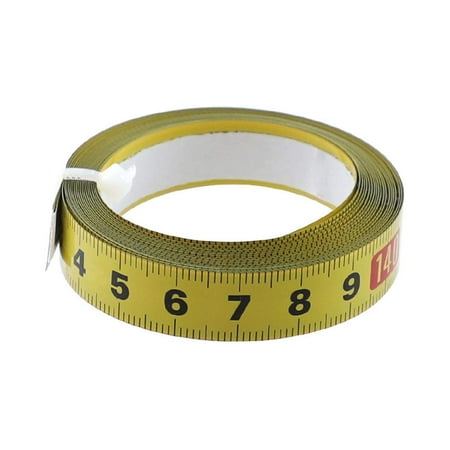 

YW Metric Measure Tape -Adhesive with Glue Tape for Carpenter 1-5 Meters Measuring Tape Steel Ruler Tape Metal Sticky Ruler-0810