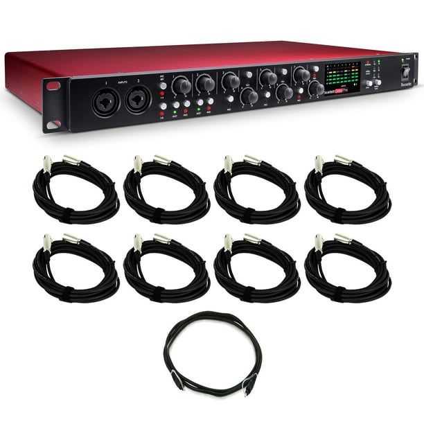 Focusrite Scarlett Octopre 8 Channel Preamp W 8 Xlr 1 Optical Cables Bundle Walmart Com