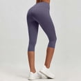 thumbnail image 6 of JnLxul Workout Pants for Women High Waisted Capri Leggings Stretchy Slim Fitting Tight Capris Gym Yoga Pants Trendy(X-Large,Purple), 6 of 6