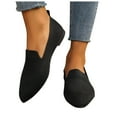 thumbnail image 3 of Sngxgn Women Comfort Pointed Toe Ballets Flats, Slip On Classical Walking Shoes for Wedding/Dating(Black,7), 3 of 7