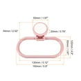 thumbnail image 2 of Unique Bargains Mural Rond Serviette Anneau ABS Suspendu Support Auto-Adhésif, Rose 2 Pack, 2 of 5