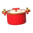 thumbnail image 3 of Pot de sopa 7L con bote micro a presión resistente al calor de la tapa para cereales de alimentos leche rojo, 3 of 8