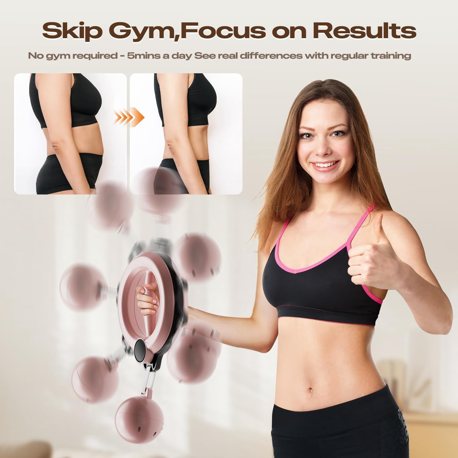 Arm Workout for Women and Men, 360° Hand-Crank Forearm Trainer, Shoulders and Arm Muscle Training Fitness Equipment, Chest Trainer and Forearm and Wrist Hand Exerciser, Home Workout Equipment