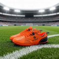 thumbnail image 6 of Men's New Football Shoes, Leather Surface, Waterproof, Anti- and Durable, Casual Sports Shoes, and Comfortable Walking Sneakers for Work, Training, and Outdoor Sports(Orange/38), 6 of 7