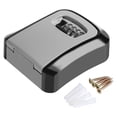 thumbnail image 3 of Key Storage Lock Box 4 Digit Combination Wall Mounted Key Storage Lock Box Holds up to 5 Keys Indoor Outdoor, 3 of 8