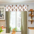 thumbnail image 3 of Yayeee Kitchen Valance Rod Pocket 54" x 18" Living Room Window Curtain, Brown Ice Cream Pattern, 3 of 6