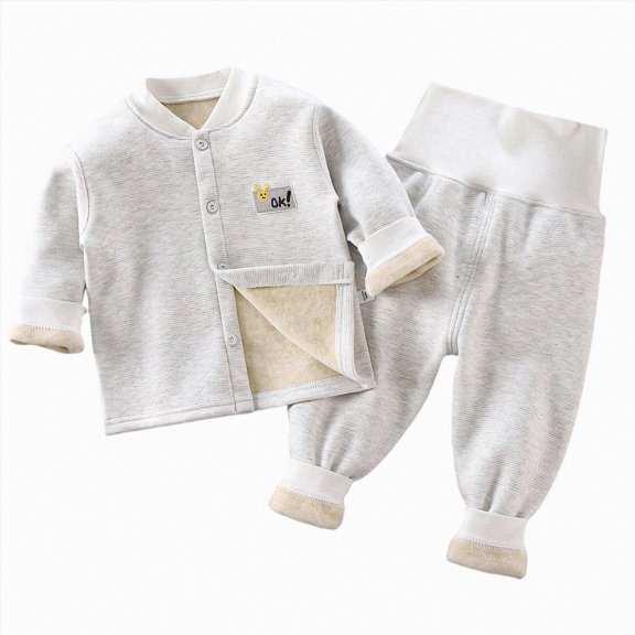 Gubotare Baby Clothes Boy Newborn Fall Toddler Boy Clothes Shirt Print Pants 2 Pieces Boy Winter Spring Outfits Set 3 6 9 12 24 Months 3T 4T 5T 6T 7T (Grey,18-24 Months)