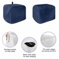 thumbnail image 5 of Navy Blue Toaster Cover 2 Slice, Farmhouse Solid Navy Blue Color Modern Art Dustproof Bakeware Oven Protector with Top Hook, Waterproof Small Kitchen Appliance Toasters Dust Cover, 12"x7.5"x8", 5 of 9