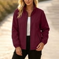 thumbnail image 2 of OGLCCG Rain Jacket for Women Waterproof Lightweight Stand Collar Windbreaker Jacket with Pockets Outdoor Softshell Jacket,Size S-XXL, 2 of 7