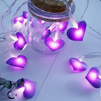 10FT Pink Heart Fairy Lights Battery Operated with Timer for Mother's Day Decoration, LED String Lights Indoor Outdoor Waterproof Twinkle Lights for Proposal Anniversary Valentines Wedding Party Decor