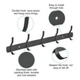 thumbnail image 4 of Unique Bargains 2Pack Black Wall Mounted with 5 Hooks Coat Hook Rack Wall Hanger, 4 of 7