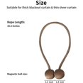 thumbnail image 2 of czcpp-Magnetic Curtain Tiebacks Drapery Holdbacks for Curtains, Drapes, Living Room Office Decor, No Tools Required (4, Khaki), 2 of 4