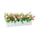 thumbnail image 4 of Adorno de escritorio con planta de flor artificial, de fácil mantenimiento y elegante, en maceta de madera. Flores rosas, 4 of 9