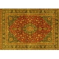 thumbnail image 1 of Ahgly Company Machine Washable Indoor Rectangle Medallion Yellow Traditional Area Rugs, 3' x 5', 1 of 4
