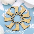 thumbnail image 2 of GOOHOCHY Khaki Mini Wooden Boot Decorations with Heart Eyelets, Ideal Wedding Favors and Photo Props, Set of 50 Pieces, 2 of 8