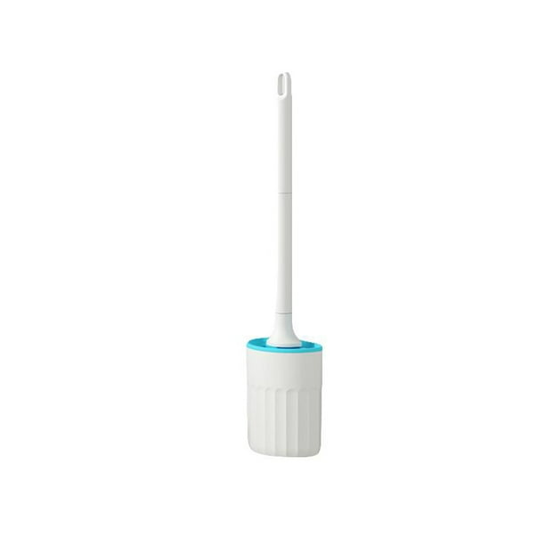 Injueey Juego de portaescobillas para inodoro montado en la pared, inodoro de limpieza de silicona, sin ángulo muerto, cepillos perezosos, herramientas Suministros de limpieza para el hogar Azul Injueey HA072038-02