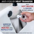 thumbnail image 4 of MIRRORVANA Fogless Shower Mirror for Shaving with Razor Holder and Dual Anti Fog Design - Upgraded 360&Acirc;&deg; Swivel Suction Cup with Bonus Hook for Hanging - Shatterproof 8&q, 4 of 5