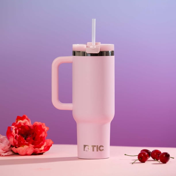 RTIC 40 oz Tumbler, Ceramic Lined, Leak-Resistant Straw Lid, Road