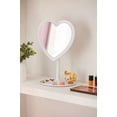 thumbnail image 2 of Bouclair White LED Heart-Shaped Table Mirror 11 X 7 in (28 X 18 cm), 2 of 10