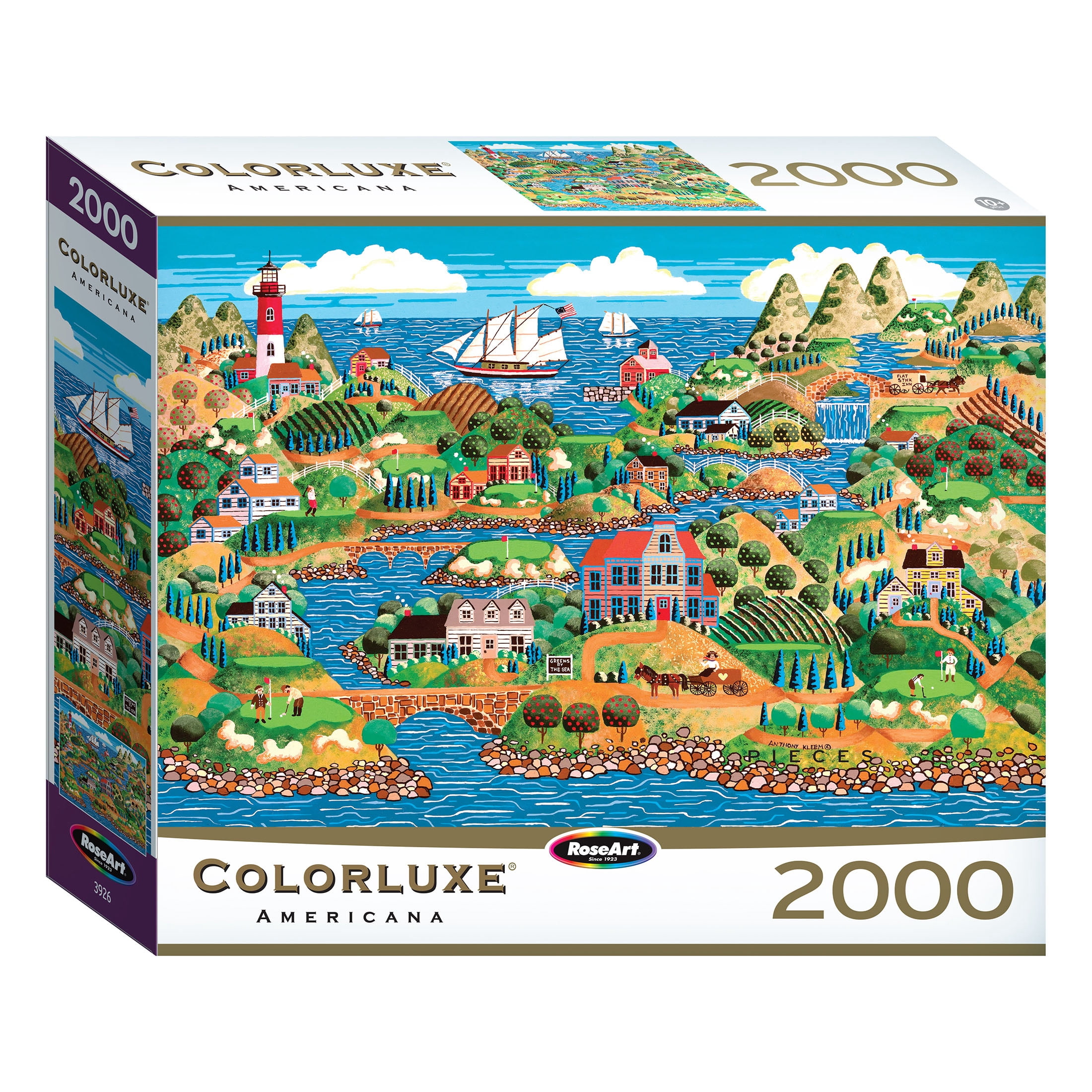 RoseArt Colorluxe 2000-Piece Green by the Sea Adult Interlocking Jigsaw Puzzle