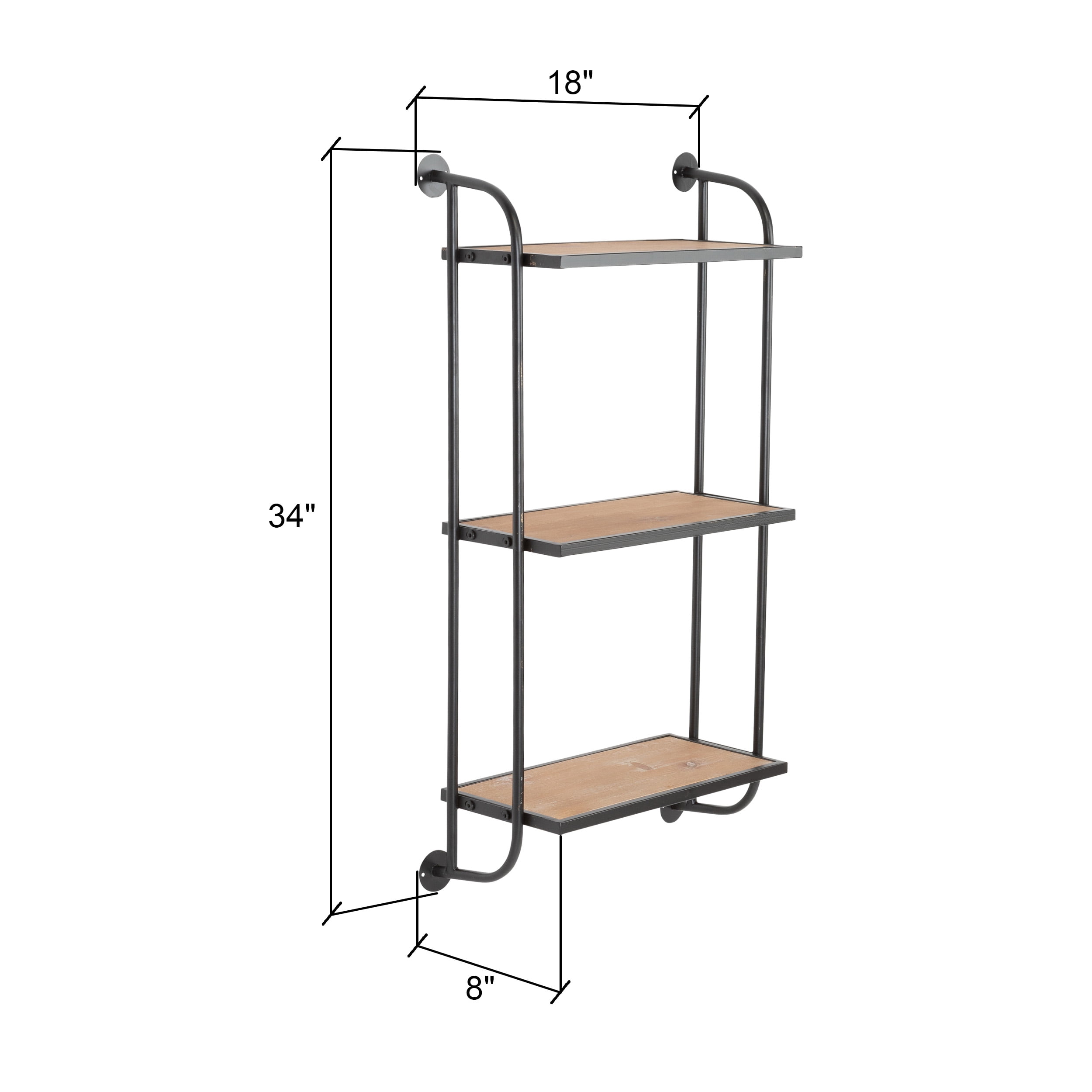 Emery Wall Shelf - 3 Shelf 18"W