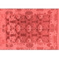 thumbnail image 1 of Ahgly Company Machine Washable Indoor Rectangle Abstract Red Modern Area Rugs, 4' x 6', 1 of 4